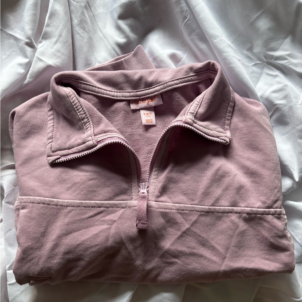 Child’s small Lavender Quarter-Zip Pullover